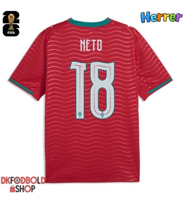 Portugal Pedro Neto #18 Hjemmebanetrøje VM 2026 Kort ærmer